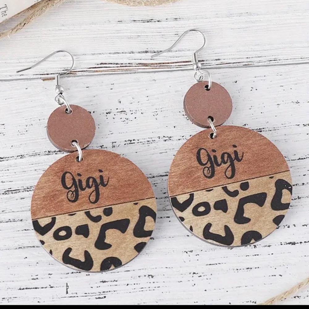 Gigi Wooden Dangle Earrings